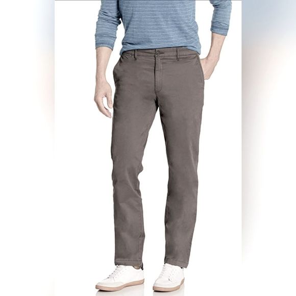 Goodthreads Slim Fit Stretch Chino Pants Gray NWT Size 36X32 - Picture 1 of 9